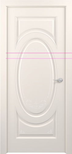 Межкомнатная дверь Zadoor ПГ Лувр Тип1 Жемчужно-перламутровый Декоративная Патина Серебро
