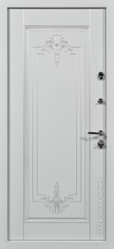 Дверь Богема цвет белый/белый 880х2060 мм фото 2