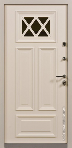 Дверь Лира цвет слоновая кость/слоновая кость 880х2050 мм фото 2