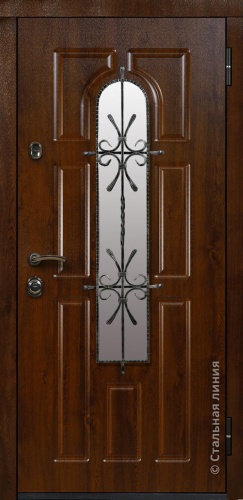 Дверь Мадрид цвет коричневый/дуб беленый 860х2050 мм