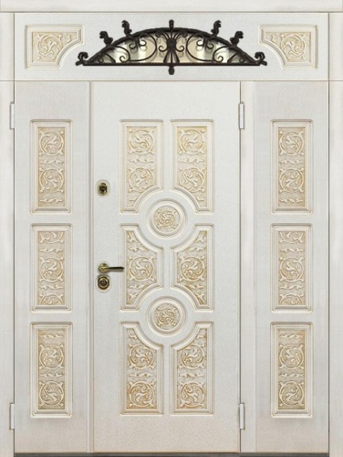 Дверь Лира цвет белый/белый 1280х2060 мм фото 4