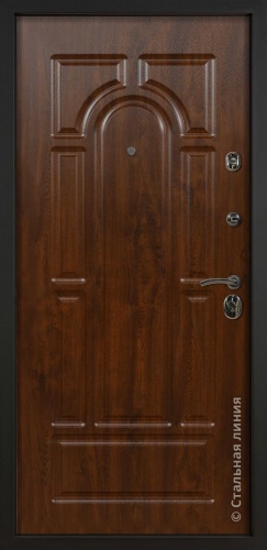 Дверь Магнат цвет коричневый/дуб беленый 860х2050 мм фото 2