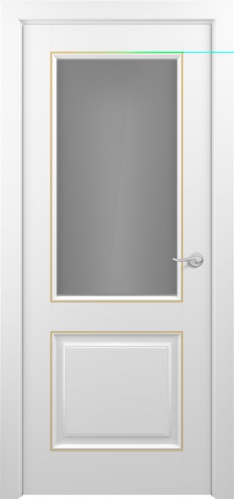 Межкомнатная дверь Zadoor ПО Венеция Тип2 Белый Патина Золото