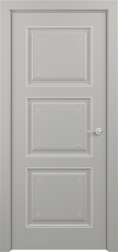 Межкомнатная дверь Zadoor ПГ Гранд Тип3 Грей Декоративная Патина Серебро