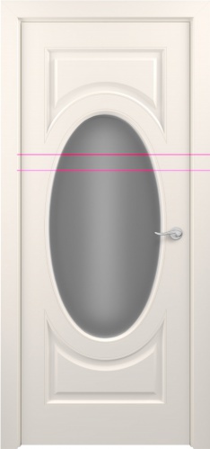 Межкомнатная дверь Zadoor ПО Лувр Тип1 Жемчужно-перламутровый Без патины