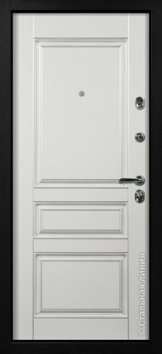 Дверь Бристоль цвет черно-серый/белый 880х2060 мм фото 2
