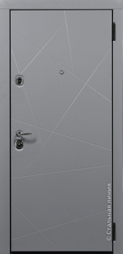 Дверь Клео цвет черно-серый/черно-серый 880х2060 мм