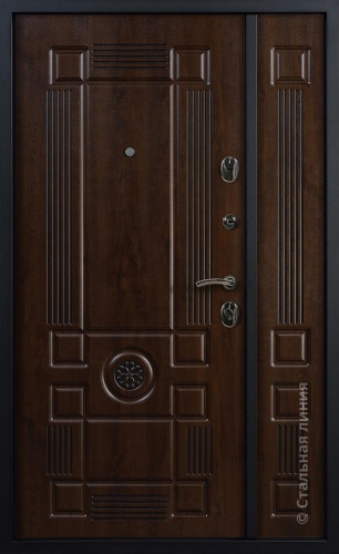 Дверь Колизей цвет дуб темный/белый 1460х2050 мм фото 2
