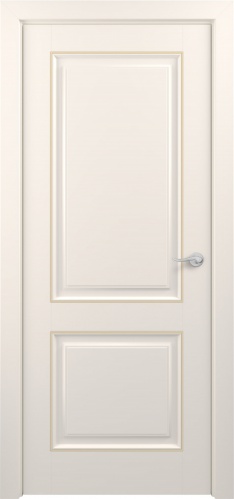 Межкомнатная дверь Zadoor ПГ Венеция Тип2 Жемчужно-перламутровый Патина Золото