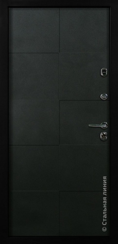 Дверь Квадро цвет черно-серый/черно-серый 880х2060 мм фото 2