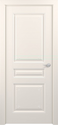 Межкомнатная дверь Zadoor ПГ Ампир Тип3 Жемчужно-перламутровый Декоративная Патина Серебро