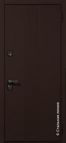 Дверь Терра цвет коричневый/коричневый 880х2060 мм