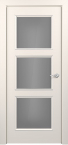 Межкомнатная дверь Zadoor ПО Гранд Тип1 Жемчужно-перламутровый Патина Серебро