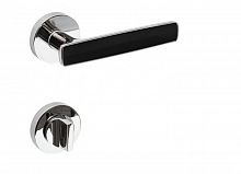 Ручки дверные CROMA SERA CP/AL6 (хром/черный) комплект WC