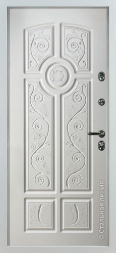 Дверь Бергамо цвет белый/белый 880х2060 мм фото 2