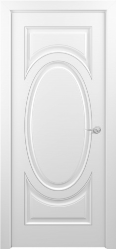 Межкомнатная дверь Zadoor ПГ Лувр Тип2 Белый Патина Серебро