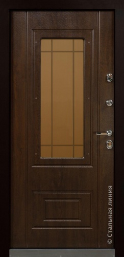 Дверь Прага цвет дуб золотистый/дуб золотистый 880х2060 мм фото 2