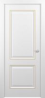 Межкомнатная дверь Zadoor ПГ Венеция Тип3 Белый Патина Золото