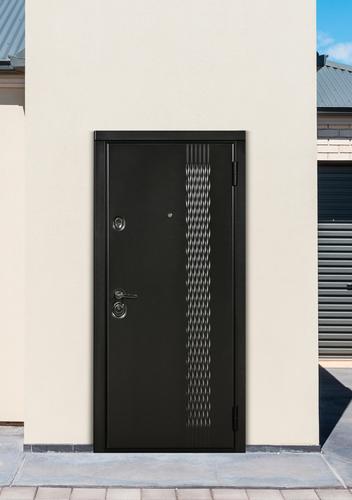 Дверь Неон цвет черно-серый/белый 880х2060 мм фото 3