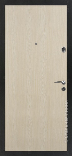 Дверь Нова, тамбурная цвет черный/дуб беленый 860х2050 мм фото 2