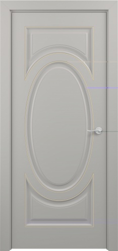 Межкомнатная дверь Zadoor ПГ Лувр Тип2 Грей Патина Золото