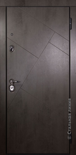 Дверь Монтана цвет серый графит/серая лазурь 880х2050 мм