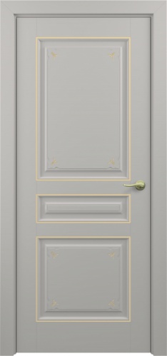 Межкомнатная дверь Zadoor ПГ Гранд Тип3 Грей Декоративная Патина Золото