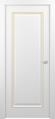 Межкомнатная дверь Zadoor ПГ Неаполь Тип3 Белый Патина Золото