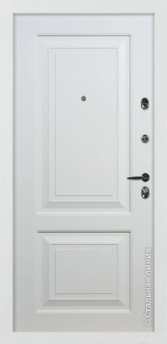 Дверь Паола цвет белый/белый 860х2050 мм фото 2