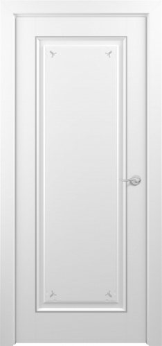 Межкомнатная дверь Zadoor ПГ Неаполь Тип3 Белый Декоративная Патина Серебро