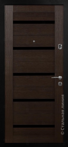 Дверь Денвер Лайт, тамбурная цвет черный/лиственница полярная 860х2050 мм фото 2