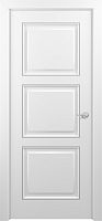 Межкомнатная дверь Zadoor ПГ Гранд Тип1 Белый Патина Серебро
