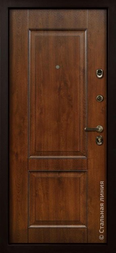 Дверь Марсель цвет дуб темный/дуб темный 880х2060 мм фото 2