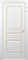 Межкомнатная дверь Zadoor ПГ Ампир Тип2 Белый Патина Золото
