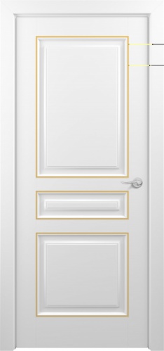 Межкомнатная дверь Zadoor ПГ Ампир Тип2 Белый Патина Золото