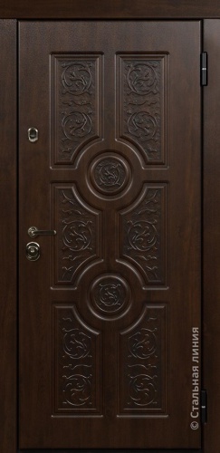 Дверь Версаче Лайт цвет дуб темный/белый 860х2050 мм