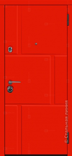 Дверь Фламенко цвет ral 3020/ral 3020 860х2050 мм