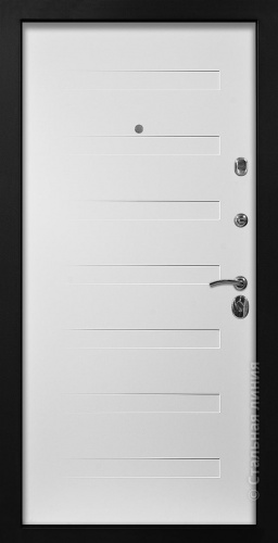 Дверь Пиано цвет шагрень антрацит/ясень белый 860х2050 мм фото 2