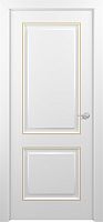 Межкомнатная дверь Zadoor ПГ Венеция Тип1 Белый Патина Золото