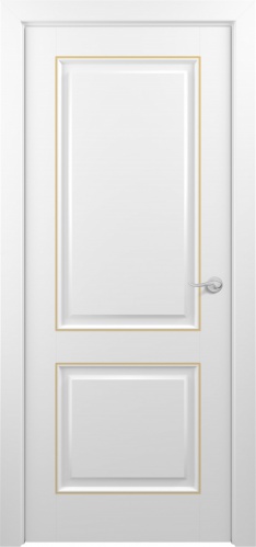 Межкомнатная дверь Zadoor ПГ Венеция Тип1 Белый Патина Золото