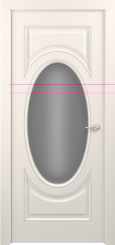 Межкомнатная дверь Zadoor ПО Лувр Тип1 Жемчужно-перламутровый Патина Серебро