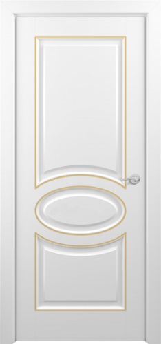 Межкомнатная дверь Zadoor ПГ Прованс Тип1 Белый Патина Золото