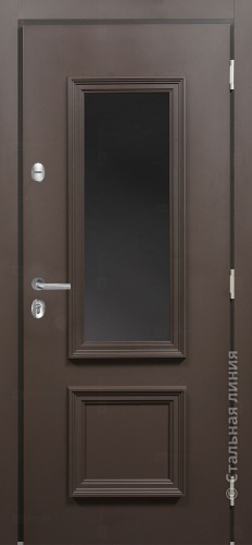 Дверь Алерт цвет коричневый/слоновая кость 860х2050 мм