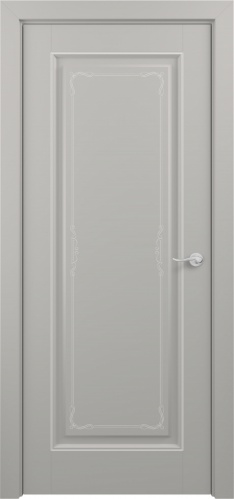 Межкомнатная дверь Zadoor ПГ Неаполь Тип1 Грей Декоративная Патина Серебро