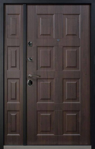 Дверь Сага цвет тик (темное дерево)/тик (темное дерево) 1460х2050 мм фото 2