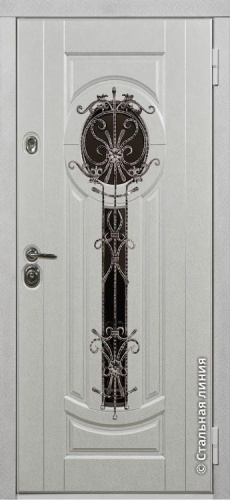 Дверь Афины цвет белый/белый 880х2060 мм