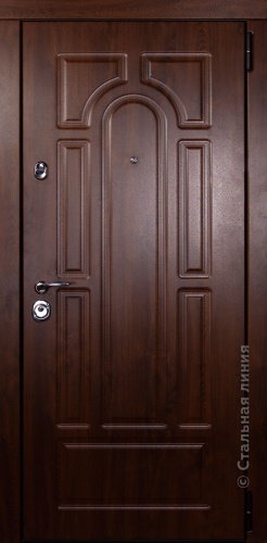 Дверь Магнат с терморазрывом цвет дуб темный/дуб темный 860х2050 мм